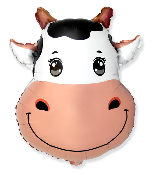 Brown Cow Head Balloons | 28 INCH