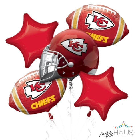 Kansas City Chiefs Football Balloon Bouquets | Super Bowl 2025 Party