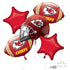 Kansas City Chiefs Football Balloon Bouquets | Super Bowl 2025 Party
