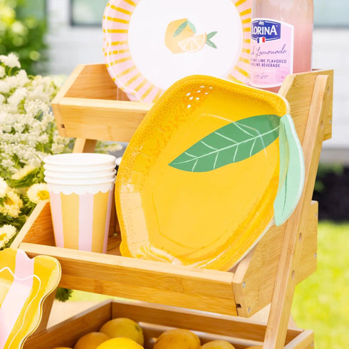 Lemon Shaped Paper Plates | Package 8