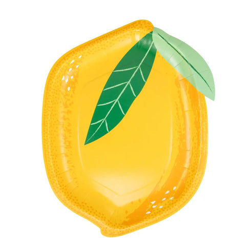 Lemon Shaped Paper Plates | Package 8