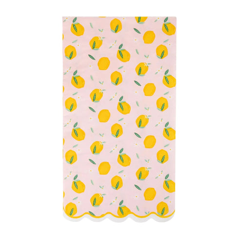 Pink Lemons Paper Napkins | Dinner Size | Package 24