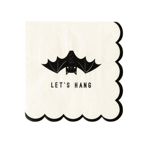 Let's Hang Bat Paper Cocktail Napkins | Halloween | Set 24