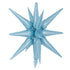 Light Blue Starburst All In One Foil Balloon | 22 Inch | Air Fill Only