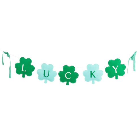 Lucky Felt Banner |St. Patrick's Day Party Decor | 5 Feet Long