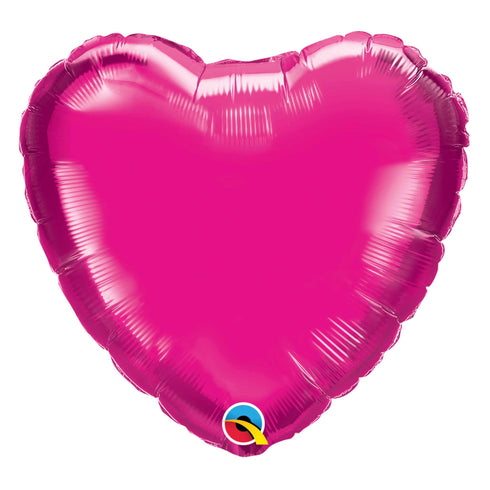 Pearl Magenta Pink | Heart Foil Balloons | Qualatex | 18 Inch