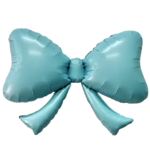 Matte Blue Bow Foil Balloons | 40 Inch