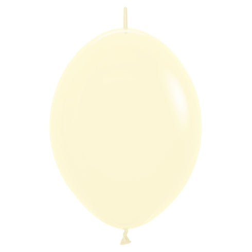Matte Pastel Yellow LINK-O-LOON® | 6 Inch | Sempertex Latex Balloons | Package 10