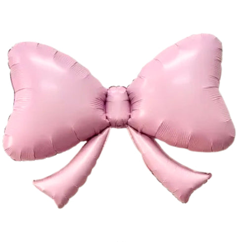 Matte Pink Bow Foil Balloons | 40 Inch