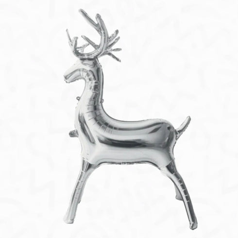 Matte Gold 3D Reindeer Balloons | 34 or 20 Inch | Air Fill Only