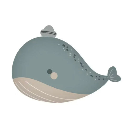 Matte Pastel Blue Whale Foil Balloons | 27 INCH