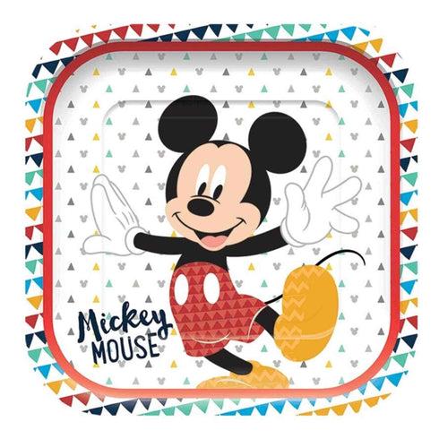 Mickey Mouse Square Paper Platter Plates | Package 4 | Licensed
