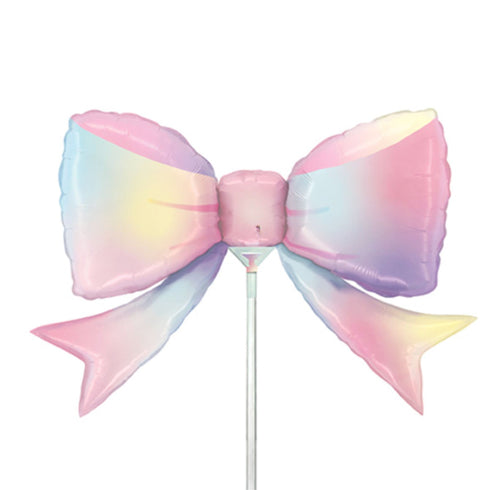 Mini Pastel Bow Foil Mylar Balloons | 14 Inch | Air Fill Only