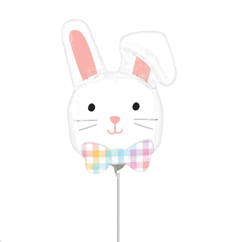 Bow Tie Floppy Eared Bunny Rabbit Head Balloons | 28 Inch