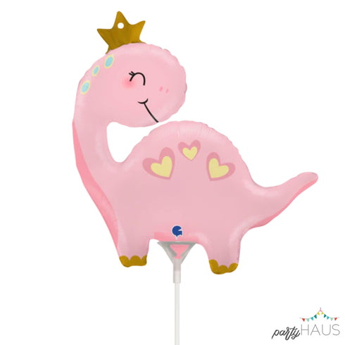 Mini Pink Brontosaurus Dinosaur Balloons | 14 INCH