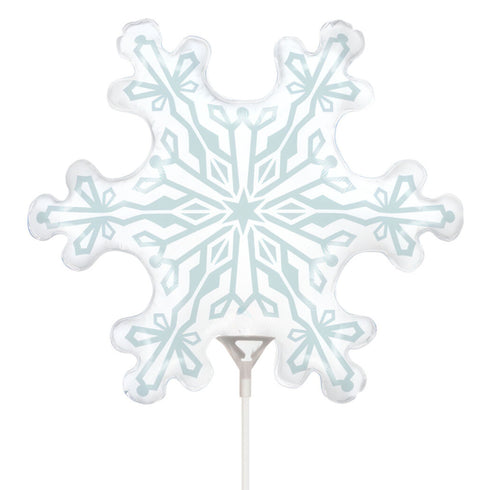 Mini Clear Snowflake Christmas Balloons | 14 Inch | Air-Filll Only