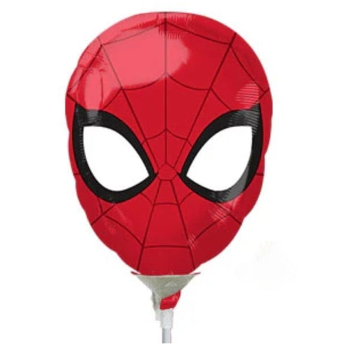 Mini Spiderman Mask Balloon | 10 Inch Air Fill Only | Licensed