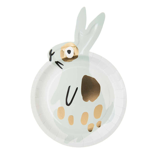 Bunny Paper Party Plates | Blue | Package 12