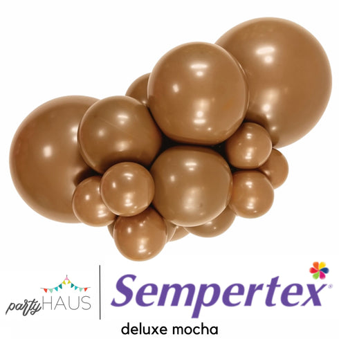 Sempertex Mocha Brown Latex Balloons