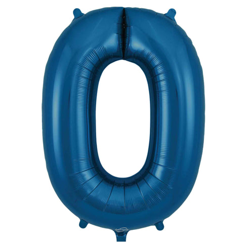 Navy Blue Number 0 Balloons | 34 INCH