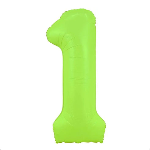 Neon Green Number Balloons | 34 INCH