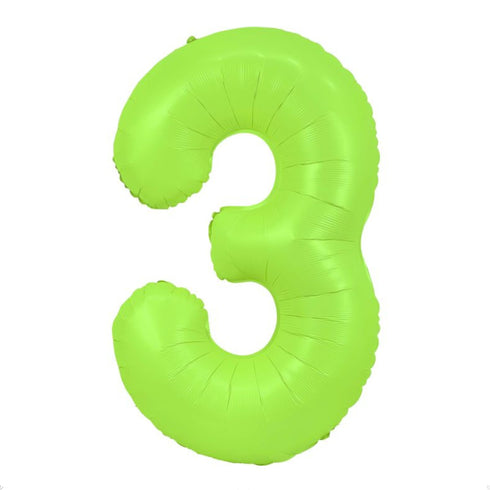 Neon Green Number Balloons | 34 INCH
