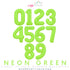Neon Green Number Balloons | 34 INCH