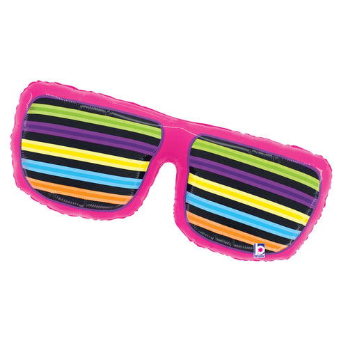 Neon Retro Rainbow Sunglass Shades Balloons | 31 Inch