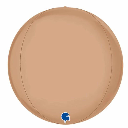 Globe (Sphere) Foil Balloons | Nude | 15 Inch