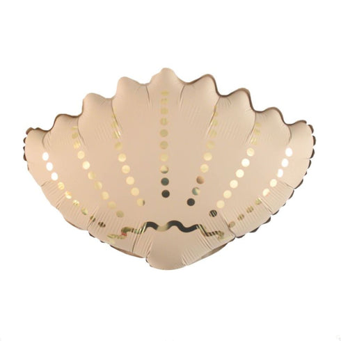 Pastel Matte White Seashell Mylar Balloons | Mermaid Beach Party | 18 Inch