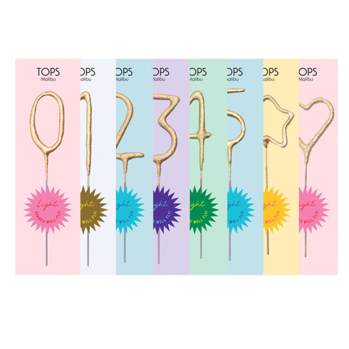 Letter Sparkler Candles | Gold | 8 Inches Tall