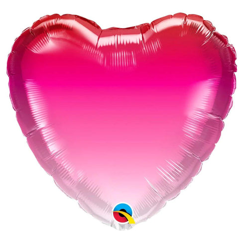 Ombre Pink | Heart Foil Balloons | Qualatex | 18 Inch