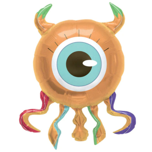 Orange Eyeball Monster Foil Balloons | 38 INCH
