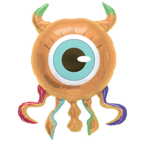 Orange Eyeball Monster Foil Balloons | 29 INCH