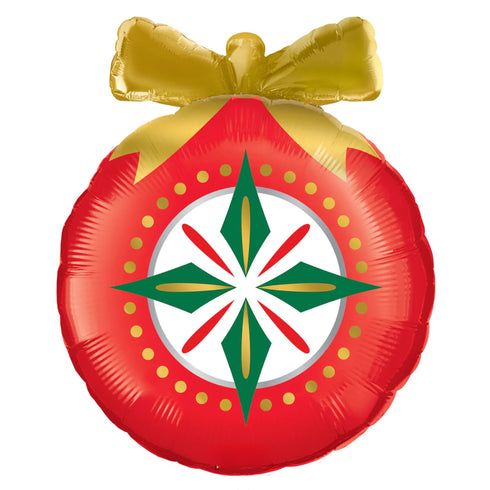 Red Christmas Ornament Bauble Balloon | 22 INCH
