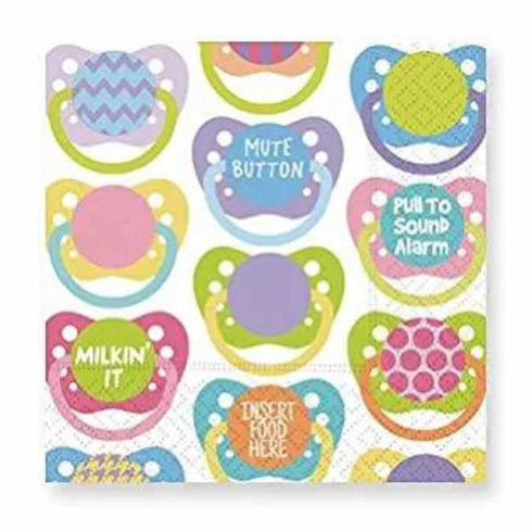 Pacify Me New Baby Shower Paper Napkins | Set 20