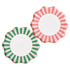 Pink & Green Striped Paper Dinner Plates | 10.5 Inch | Package 8 | Palm Beach Collection