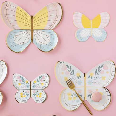Pastel Butterfly Paper Party Napkins | Mix of 2 Designs | Package 18