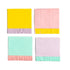 Pastel Fringed Party Paper Napkins | Package 24