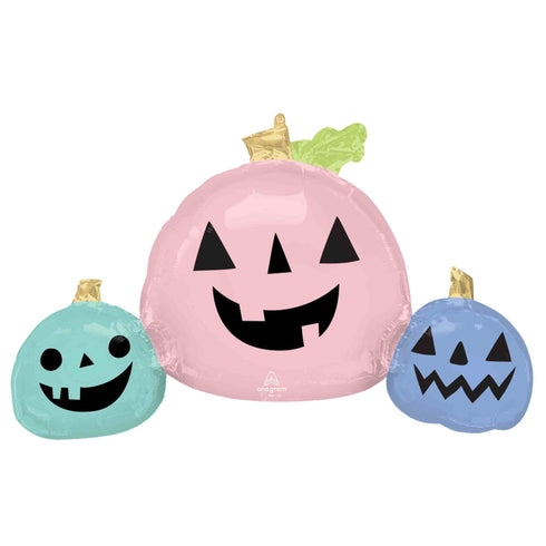 Silly Jack-O-Lantern Halloween Pumpkin Multi Balloons | 60 Inch