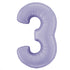 40 INCH | Satin Pastel Lilac Purple Number Balloons