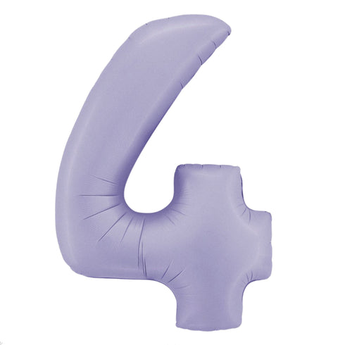 40 INCH | Satin Pastel Lilac Purple Number Balloons