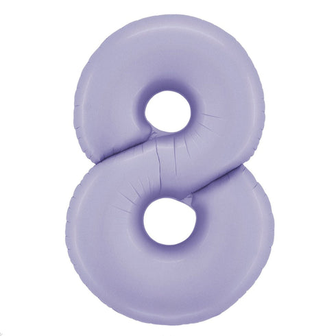 40 INCH | Satin Pastel Lilac Purple Number Balloons