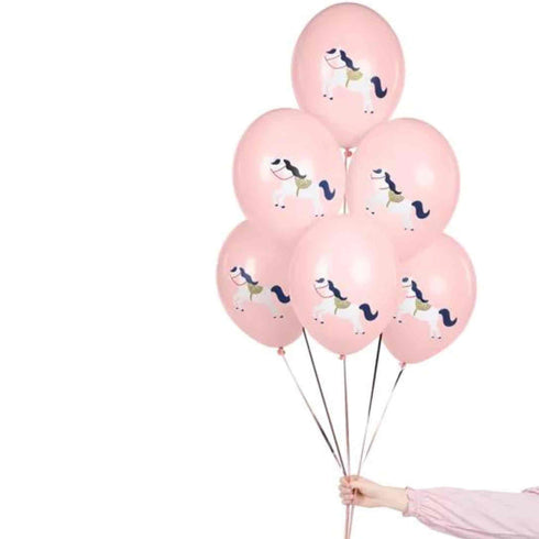 Pink Pony Little Horse Latex Balloons | Package 6