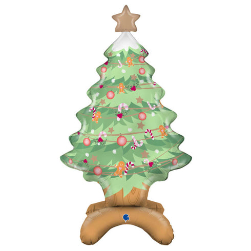 Pastel Christmas Tree Foil Balloons | 31 Inch