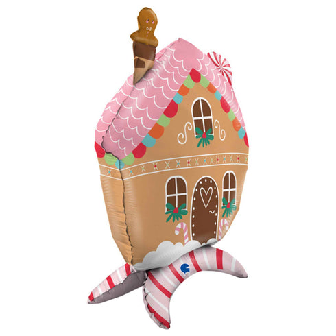 Gingerbread House Cookie Christmas Foil Balloons | 30 INCH