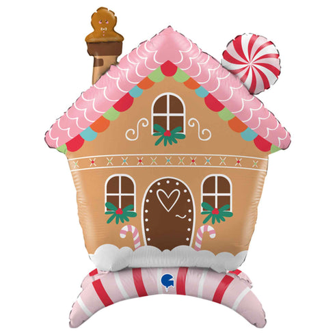 Gingerbread House Cookie Christmas Foil Balloons | 30 INCH