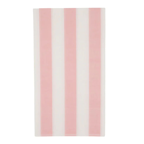 Petal Pink Stripe Paper Napkins | Guest Towel Size | Package 20