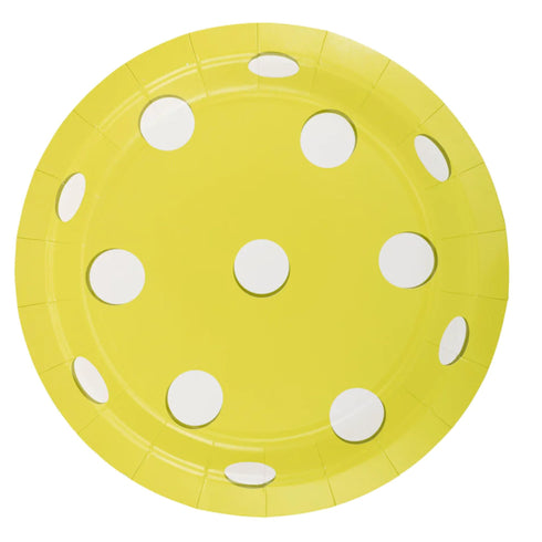 Pickleball Ball Shaped Paper Party Plates | Package 8