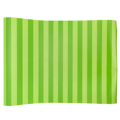 Ombre Green Striped Paper Party Table Runners | 16 x 120 Inch